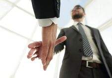 Two Business Men Going To Make Handshake Royalty Free Stock Photos