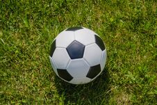 Soccer Ball On Soccer Field Royalty Free Stock Image