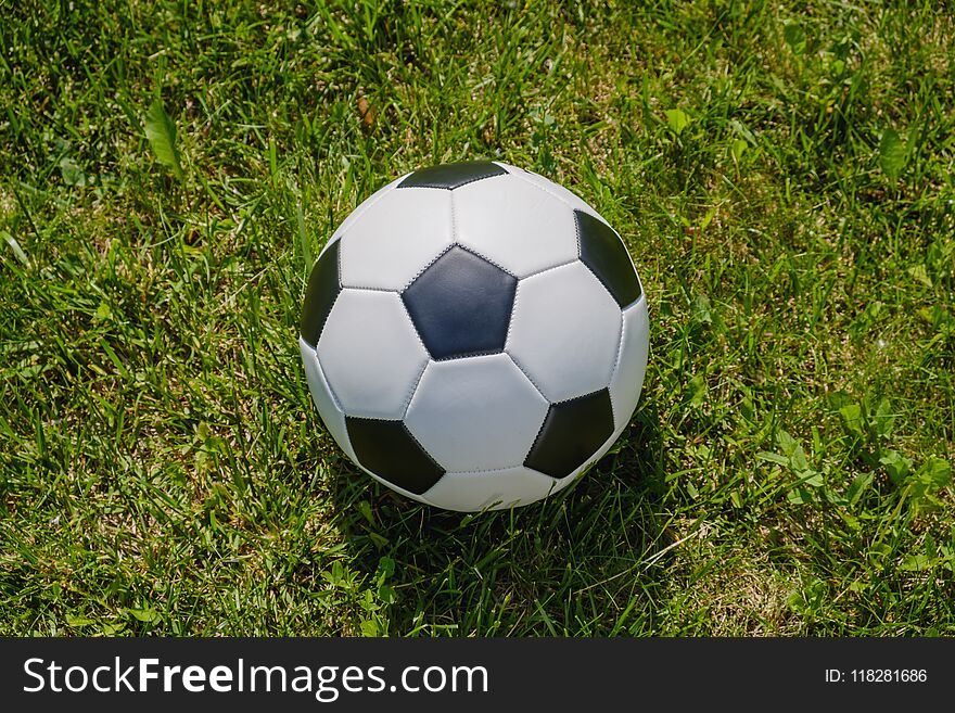 Soccer Ball On Soccer Field