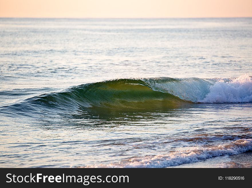 Green Body Of Water With Wave