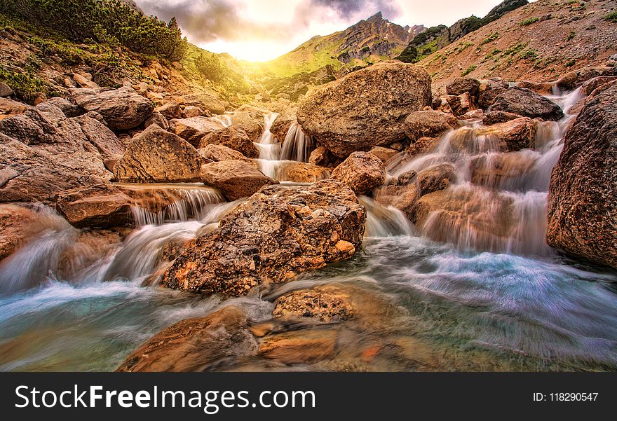 Photography Of Flowing Water