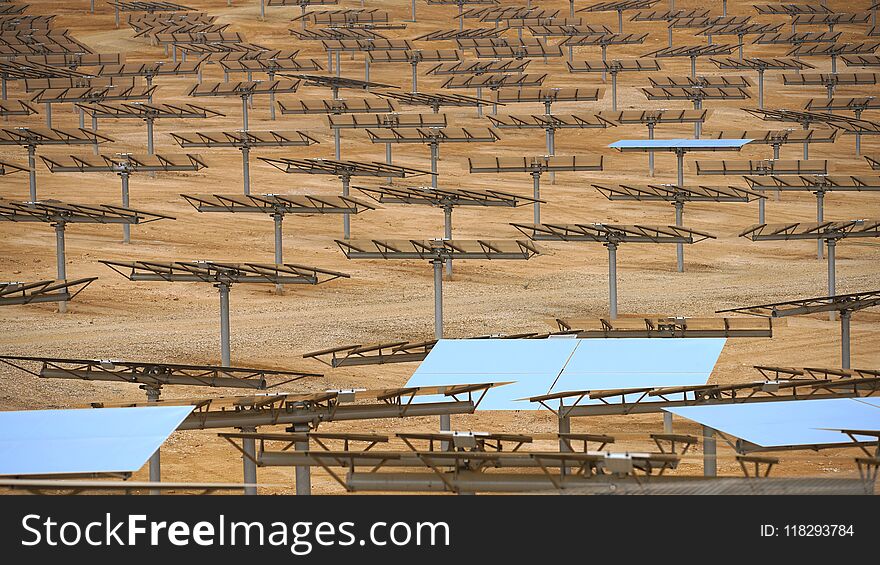 Alternative Energy, Solar Batteries In The Desert