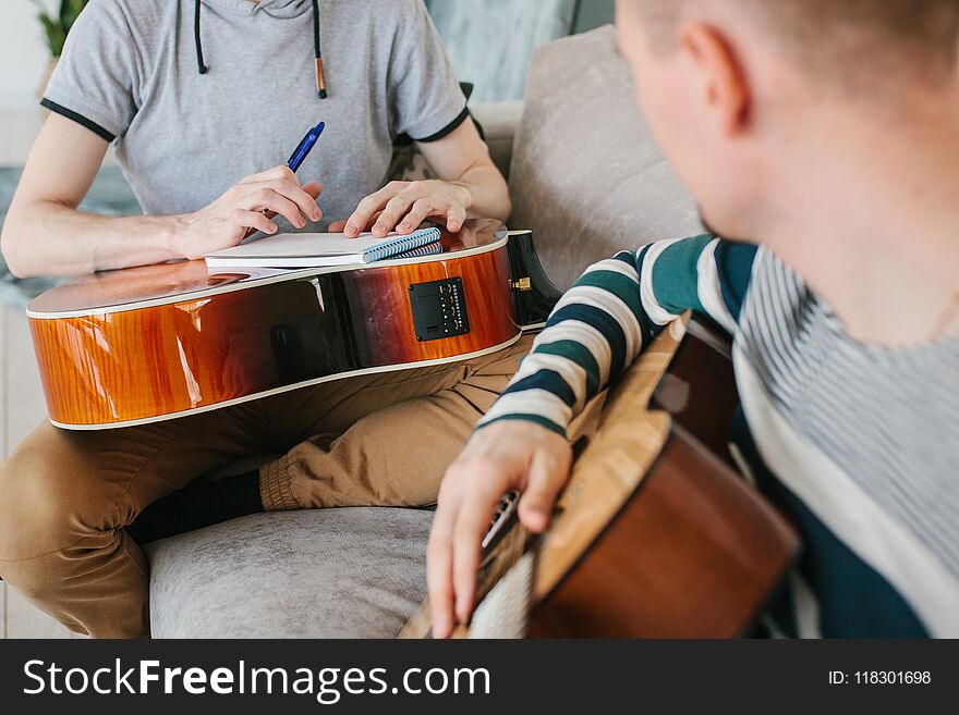 Learning to play the guitar. Music education and extracurricular lessons. Learning to play the guitar. Music education and extracurricular lessons.