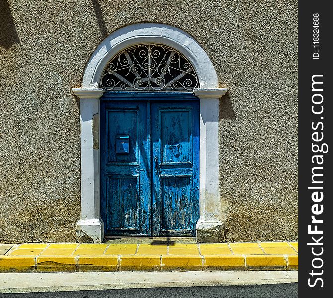 Blue, Window, Wall, Facade