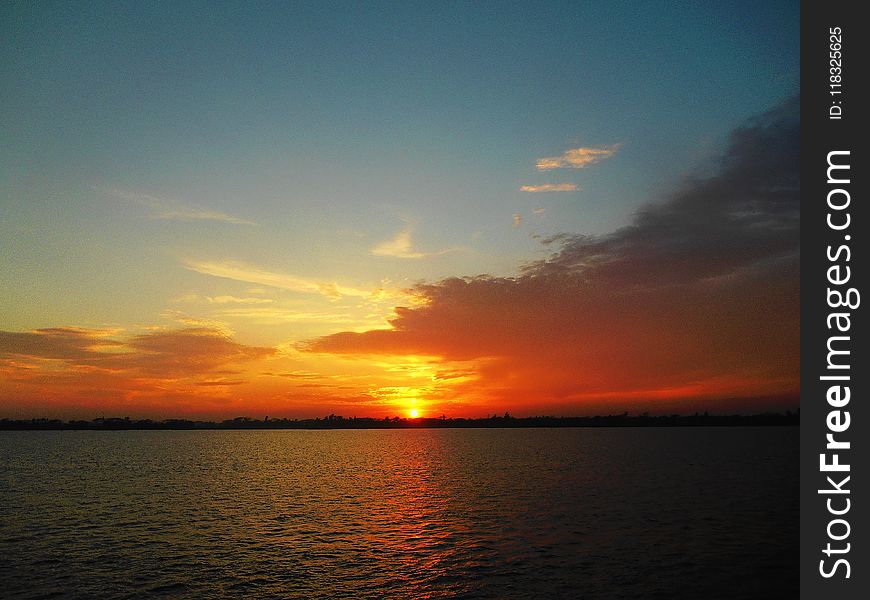 Sky, Horizon, Afterglow, Sunset