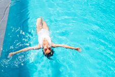 Woman Relax In Swimming Pool Royalty Free Stock Images Woman Relax In Swimming Pool Royalty Free Stock Images