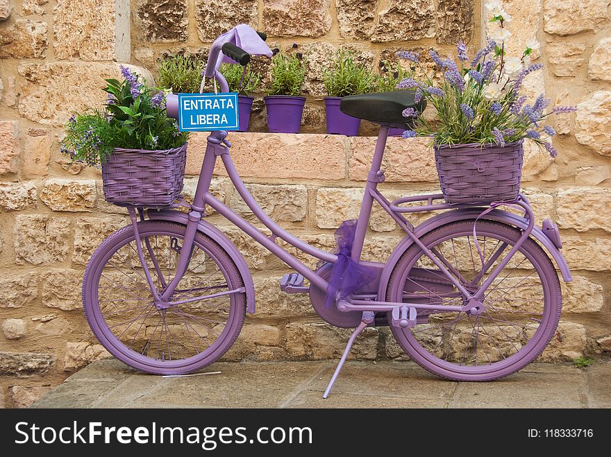 Bike Completely Colored In Purple