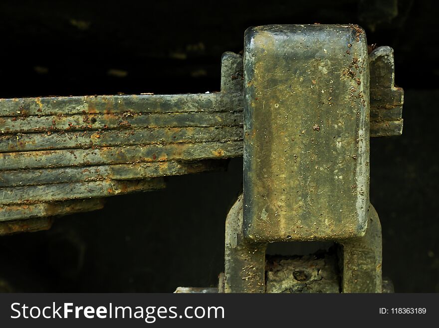 Rusted and rusted steel parts that go through a long time. Rusted and rusted steel parts that go through a long time.