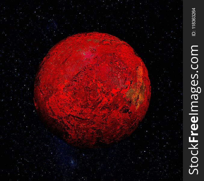 An assembly of sky image and a red sphere in order to create a new universe. Red has structure and contrasts with sky. An assembly of sky image and a red sphere in order to create a new universe. Red has structure and contrasts with sky