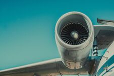 Beautiful View Of An Airplane On Its Part An Airpcraft Engine Royalty Free Stock Images