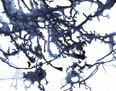 Watercolor Background Of Indigo Color Stock Photo