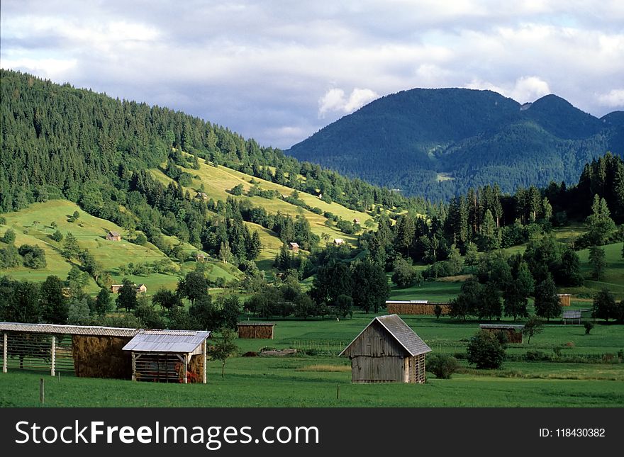 Grassland, Highland, Mountain Village, Nature