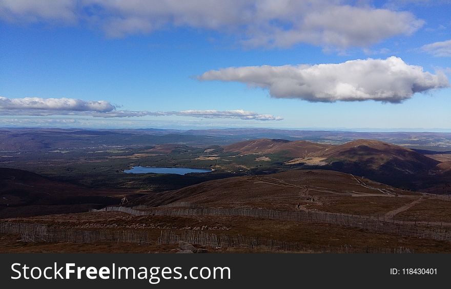 Highland, Sky, Cloud, Ridge