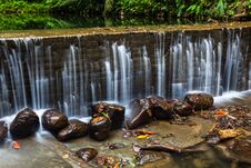 Small Artificial Waterfall Royalty Free Stock Photography Small Artificial Waterfall Royalty Free Stock Photography