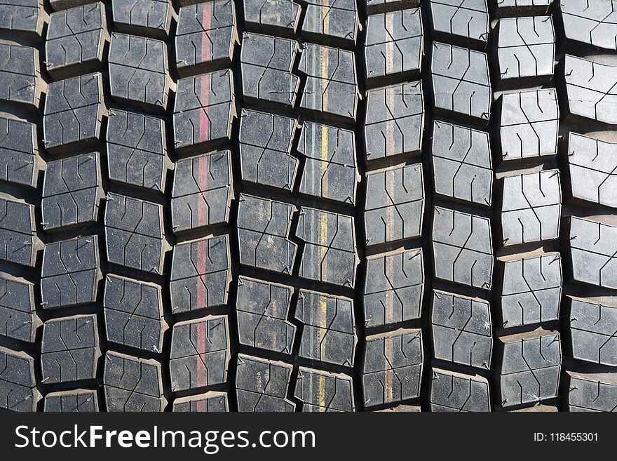 Heavy truck tire texture background