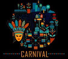 Colorful Poster Of Fun Filled Carnival Festival Template Background Royalty Free Stock Image