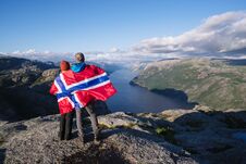 Panorama Of Lysefjord, Norway Royalty Free Stock Photography Panorama Of Lysefjord, Norway Royalty Free Stock Photography