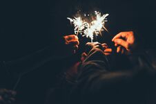 Cold Lights With Celebration On The Day Of Happiness Royalty Free Stock Photography