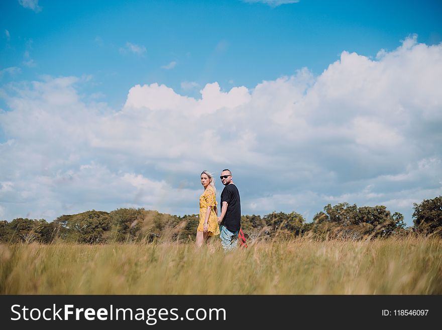 Adult, Blue, Sky