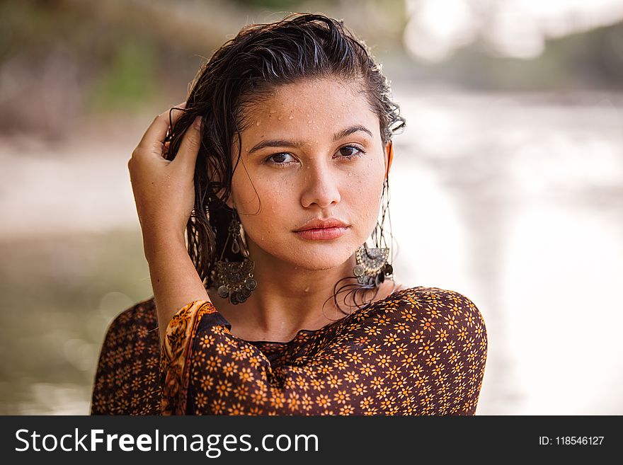 Close-Up Photography Of A Woman