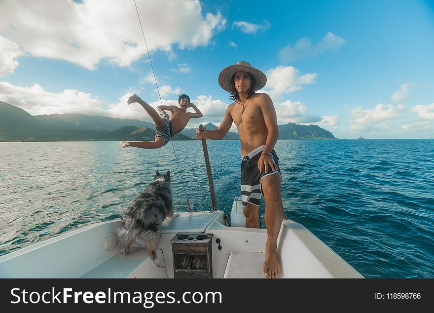 Man Riding On The Boat