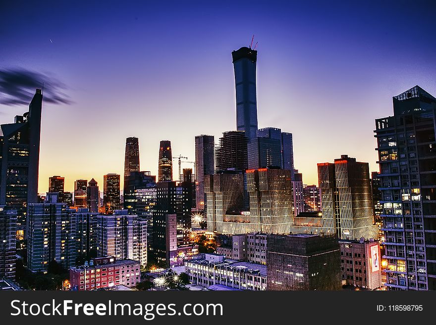 Photography of City Buildings during Dusk