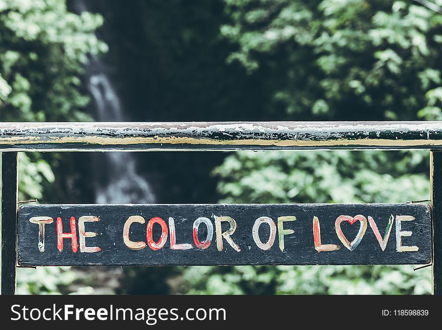 Black, Pink, Green, and Blue the Color of Love-printed Wall Decoration