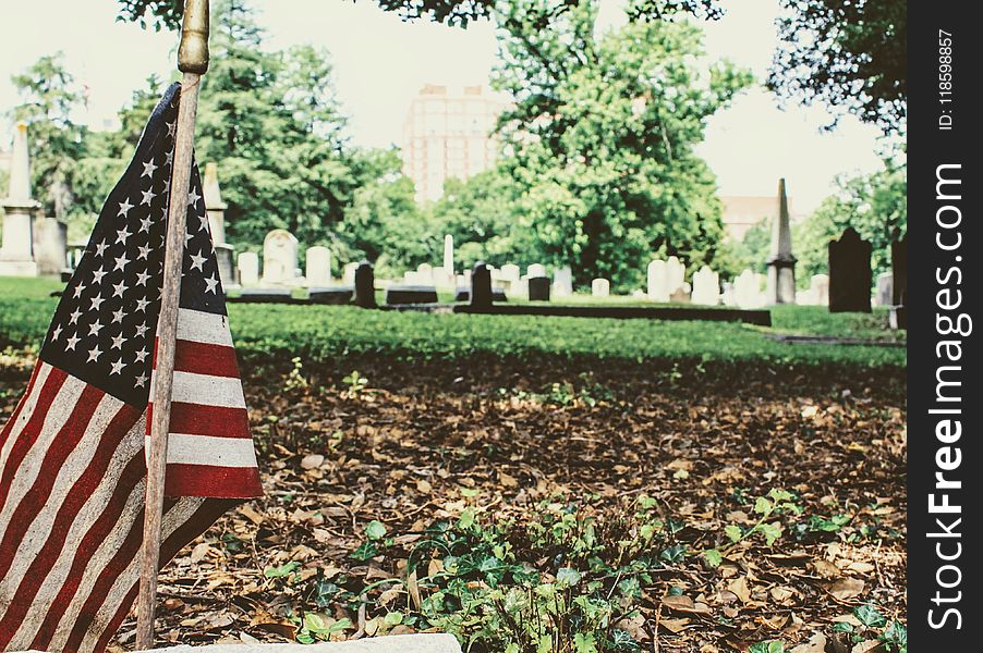 U.s. Flag Stand on National Heroes Cemetery