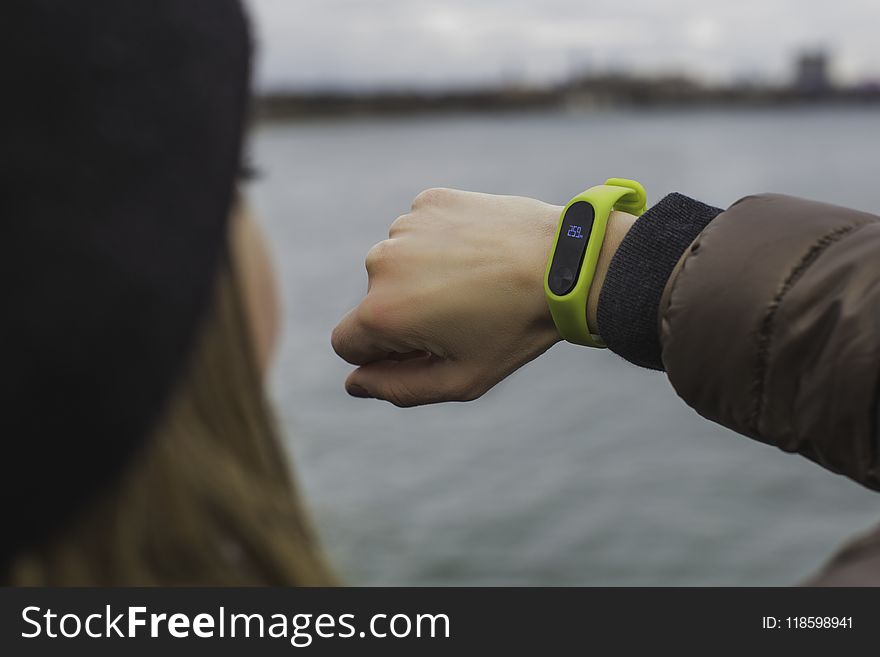 Woman Looking Her Watch