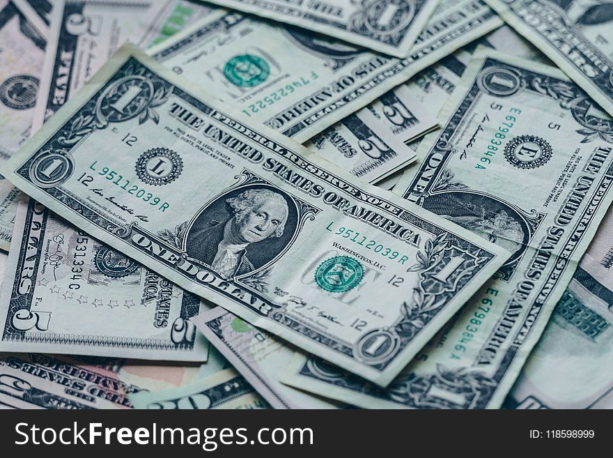Photography of One US Dollar Banknotes
