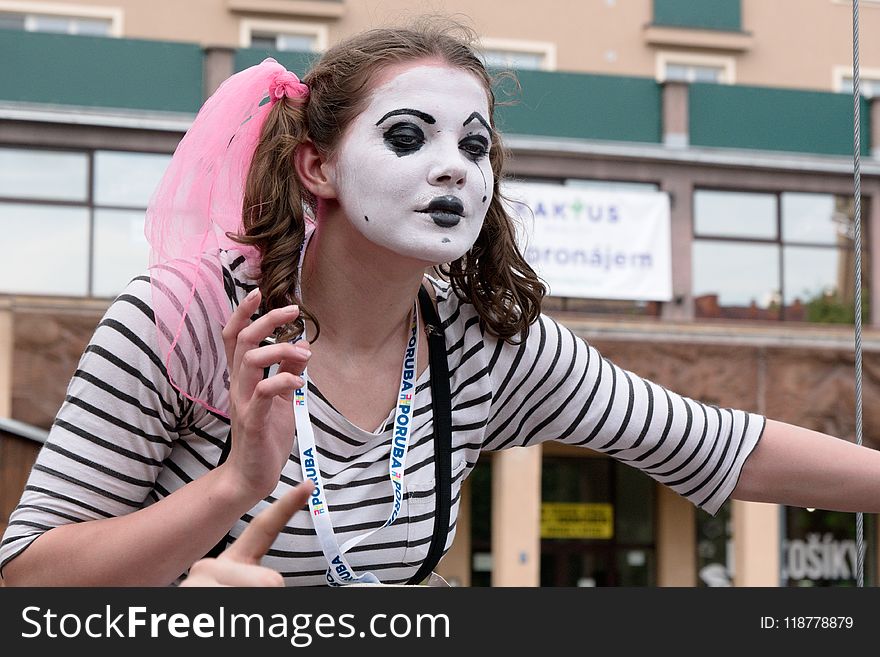 Girl, Mime Artist, Fun