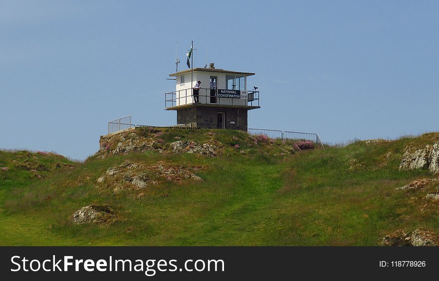 Lighthouse, Promontory, Tower, Terrain