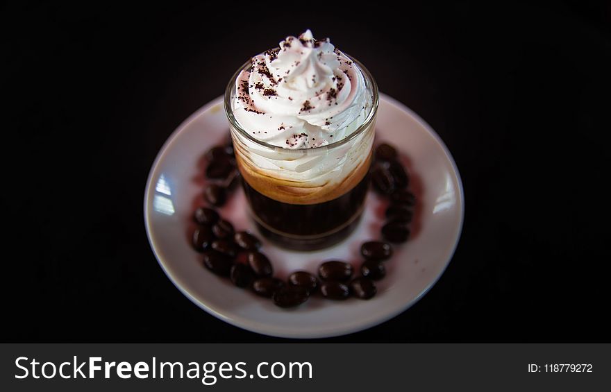 Dessert, Whipped Cream, Mocaccino, Coffee