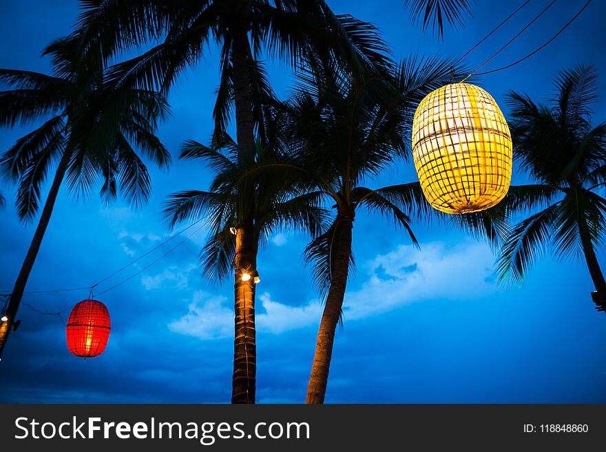 Hanging Decorative Colorful Lights.