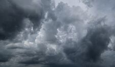 Dark Storm Clouds Before Rain Used For Climate Background. Royalty Free Stock Image