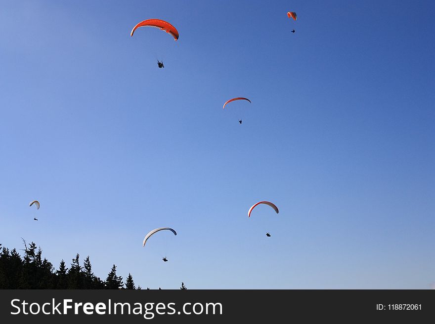 Paragliding, Air Sports, Sky, Parachuting
