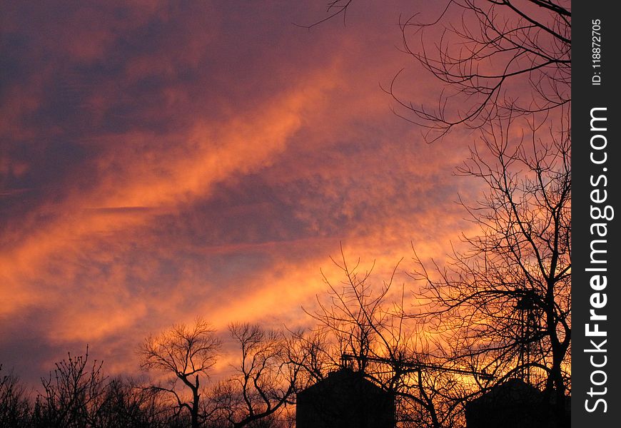 Sky, Red Sky At Morning, Afterglow, Dawn