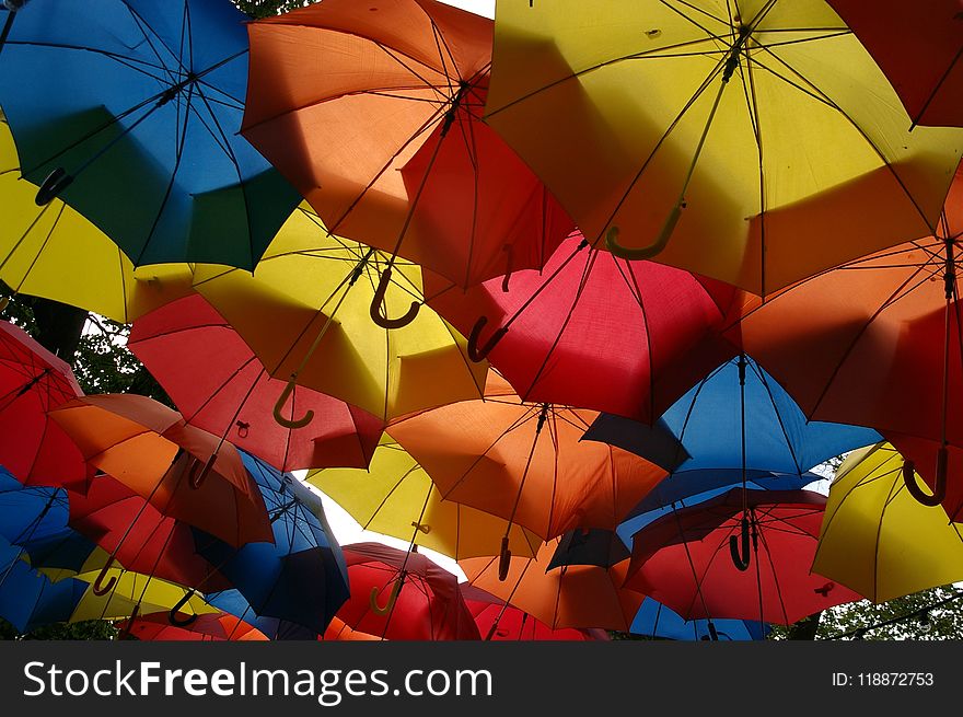 Umbrella, Yellow, Fashion Accessory, Sky