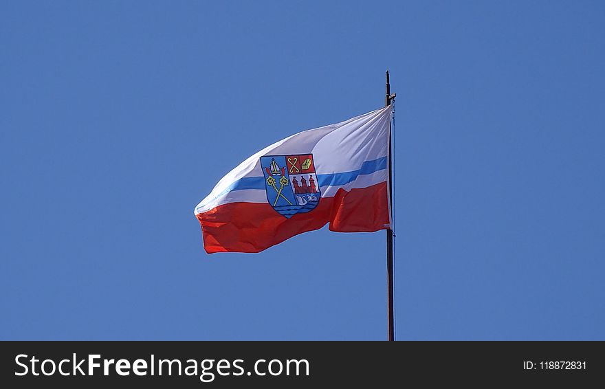 Flag, Sky, Wind, Red Flag