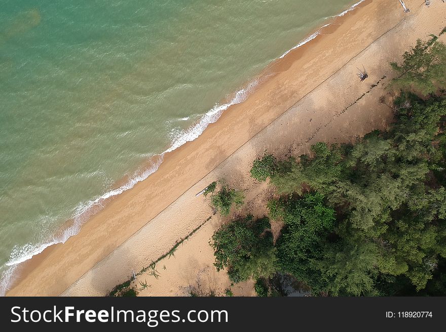 Aerial View Of Body Of Water