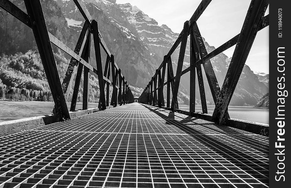 Black And White, Monochrome Photography, Landmark, Bridge