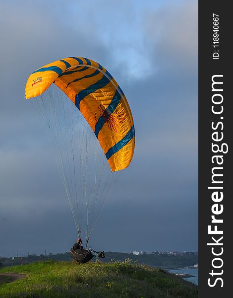 Air Sports, Paragliding, Sky, Parachute