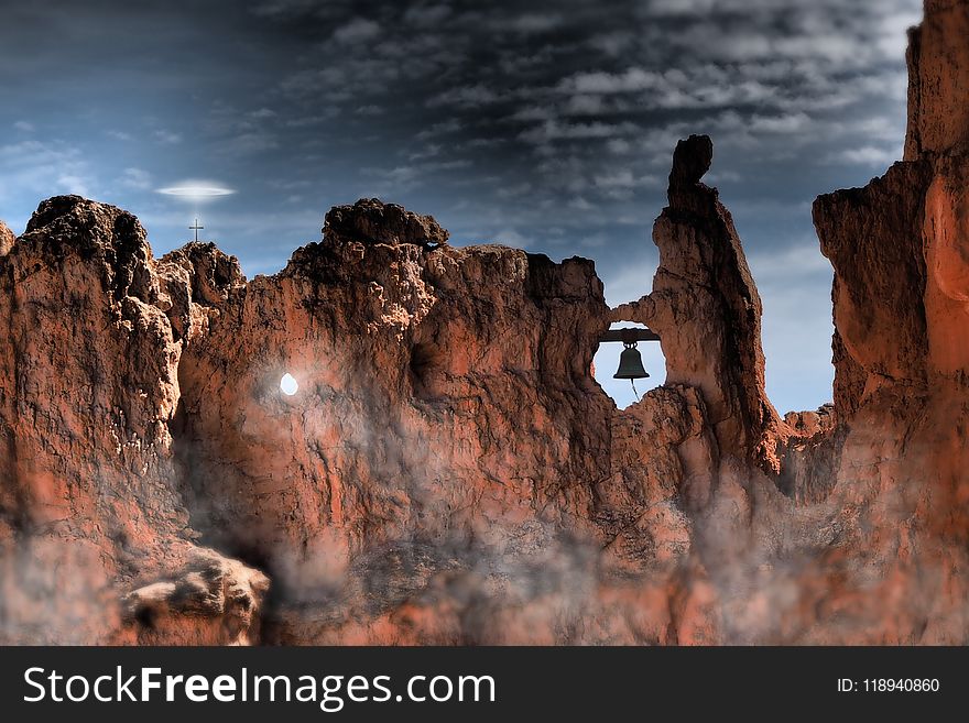 Rock, Sky, Formation, Mountain