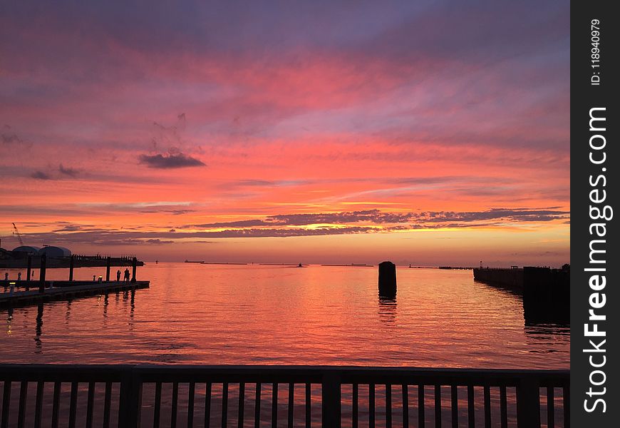 Sky, Afterglow, Sunset, Horizon