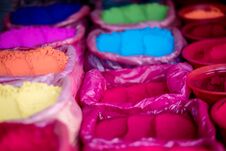 Colorful Natural Powders On Street Market Royalty Free Stock Image Colorful Natural Powders On Street Market Royalty Free Stock Image
