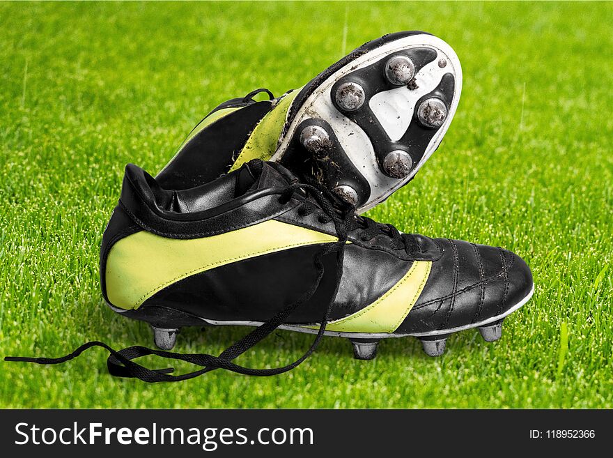 Soccer shoe cleats shoe sports equipment mud sport