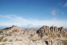 Mountain Range In The Dolomites,Italy Stock Photography