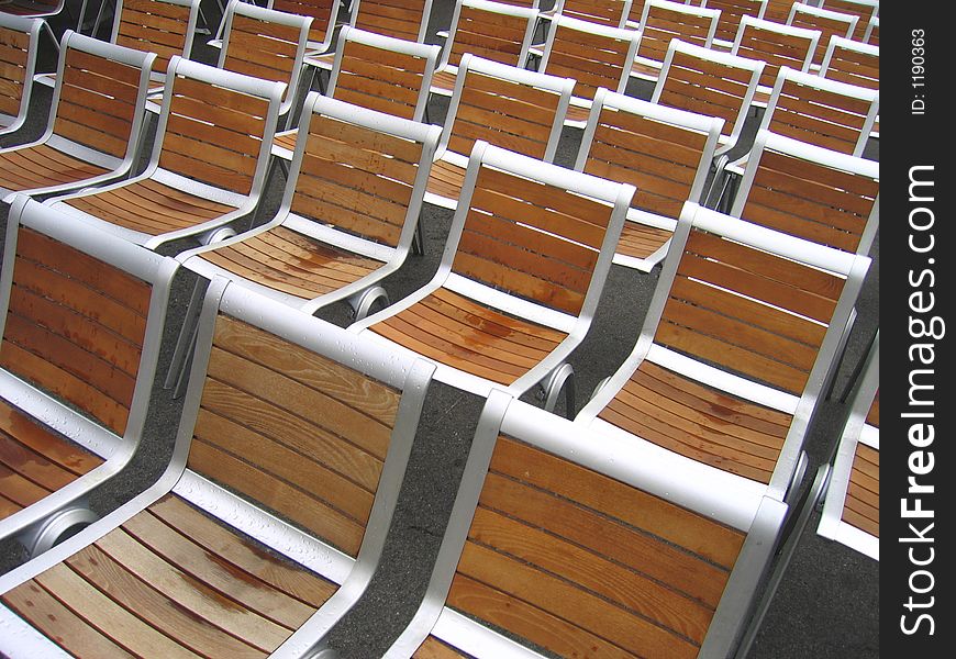 Seats arranged for an open-air concert in front of the Rathaus (Vienna's Town Hall). Seats arranged for an open-air concert in front of the Rathaus (Vienna's Town Hall).