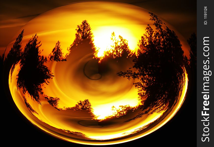 Forest In North-West Flamming, Digital Art. Forest In North-West Flamming, Digital Art