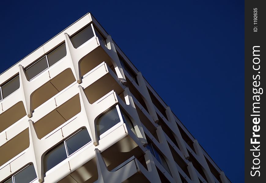 Detail of a white building. Detail of a white building